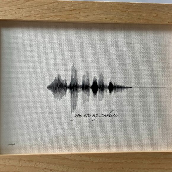 You Are My Sunshine Soundwave 5x7 Canvas Frame - Picture 2 of 4